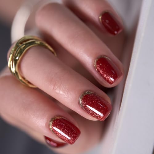 CurvLife Soft Gel Press-On Nails Almond 30 PCS Kit