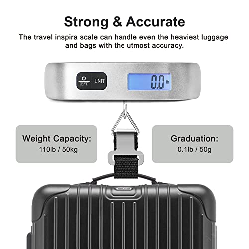 Travel Inspira Portable Digital Luggage Scale - 110lb Capacity