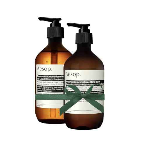 Aesop Resurrection Hand Wash & Balm Set | Citrus, Woody, Herbaceous Duo to Cleanse and Hydrate the Hands | 16.9 oz / 500mL