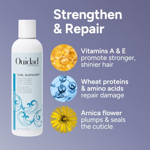 Ouidad Curl Quencher Moisturizing Conditioner - Hydrating for Tight Curls