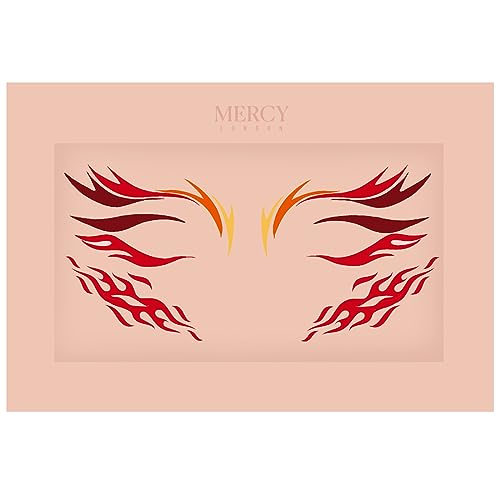 Flames Face Jewels Stick On Gems Halloween Costume