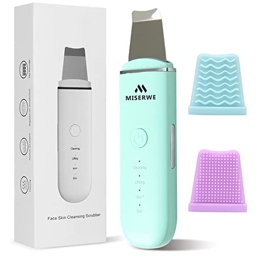 MISERWE Face Skin Scrubber with 4 Modes - Pore Cleaner & Facial Exfoliator