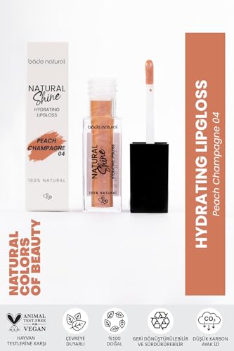 Bade Natural Moisturizing Lip Gloss Peach Champagne 04