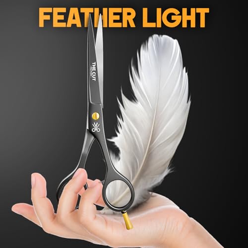 6.5" Matte Black Hair Scissors – Professional Stainless Steel Shears