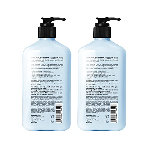 Hempz Triple Moisture Herbal Whipped Body Cr?me Lotion Moisturizer, 17 Fl Oz (Pack of 2)