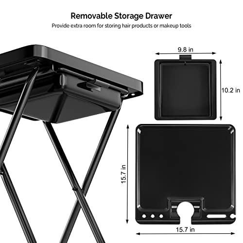 OmySalon Salon Trolley Cart with Wheels - Folding Storage Organizer