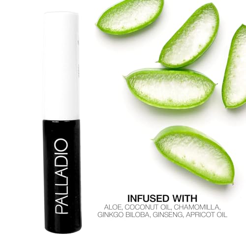 Palladio Eyeshadow Primer, Eliminates Creasing, Ensures Maximum Shadow Vibrancy All Day Long, Enhanced with 5 Different Herbal Extracts, Instantly Vanishing Sheer Finish, Easy Application with Wand