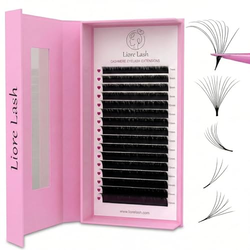 Cashmere Eyelash Extensions ? Classic, Easy Fan & Pro Bulk Lash Trays, Matte Black Individual Lashes