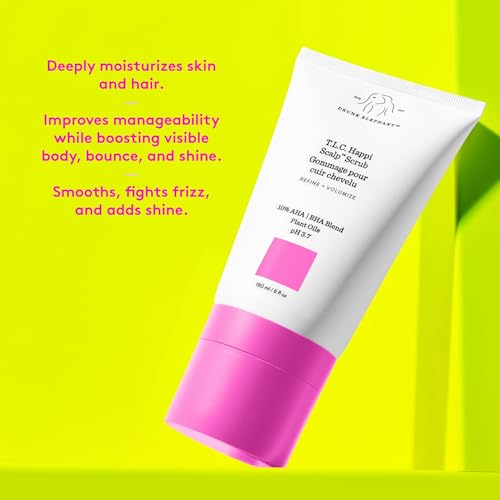 Drunk Elephant T.L.C. Happi Scalp Scrub - 180 ml/6 fl oz - Clean Clinical - Sulfate-Free - Cruelty-Free - Dermatologist-Tested - Free of Essential Oils, Silicones, and SLS
