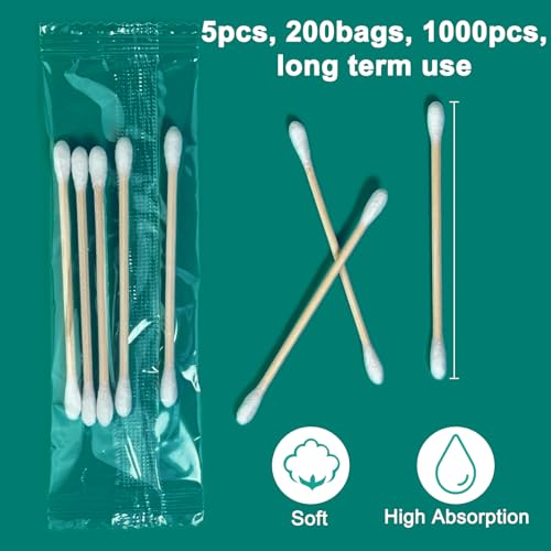 Eyxformula 1000 Individually Wrapped Cotton Swabs - Travel Size Hygiene & Makeup