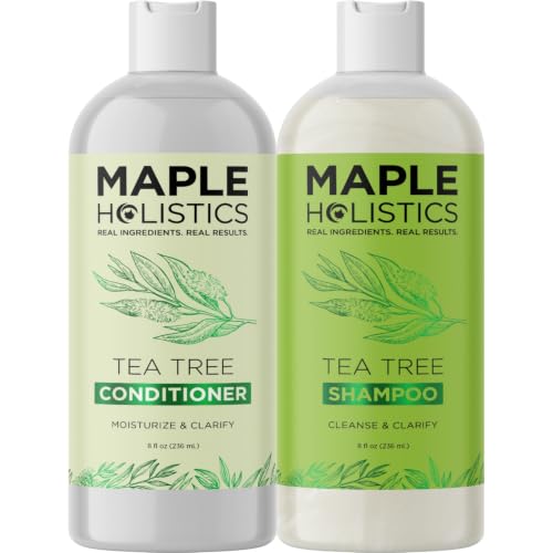 Maple Holistics Tea Tree Oil Shampoo & Conditioner Set 8 Fl Oz (Pack of 2)