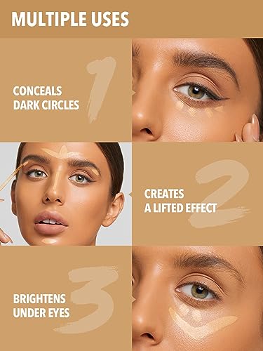 SHEGLAM 12HR Full Coverage Concealer Matte Finish Stick – Under Eye & Dark Circles, 0.13 oz (Earth)