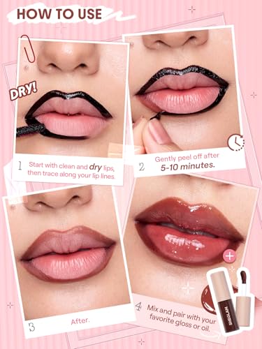 SHEGLAM Fall In Line Peel Off Lip Liner Stain - Transfer-Proof Nude