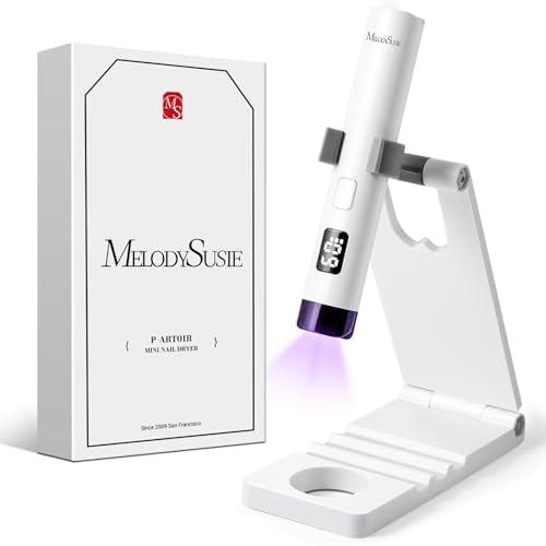 MelodySusie Handheld UV Nail Lamp with Stand & Cordless Design