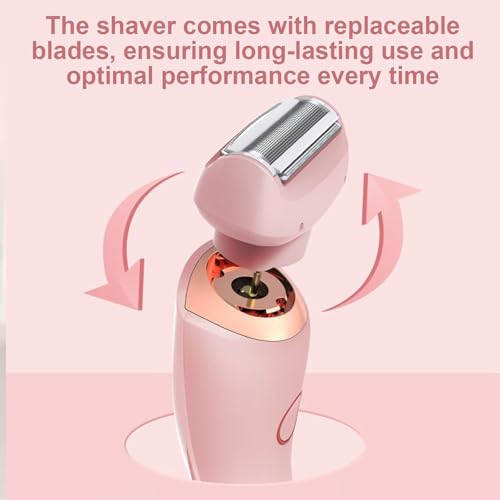 Pink Women’s Electric Shaver & Bikini Trimmer - Wet & Dry Waterproof 2-in-1 Razor with Removable Head