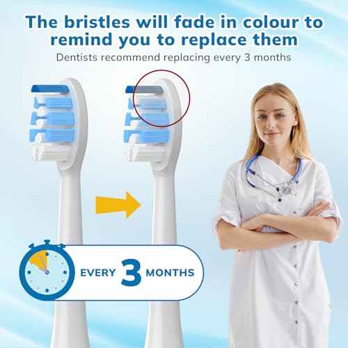 Replacement Toothbrush Heads Compatible with Philips Sonicare£º16 Pack Soft Replacement Electric Brush Head for 4100 5100 6100 HX9023/65 W Optimal Control Snap-on System£¨B&W£©