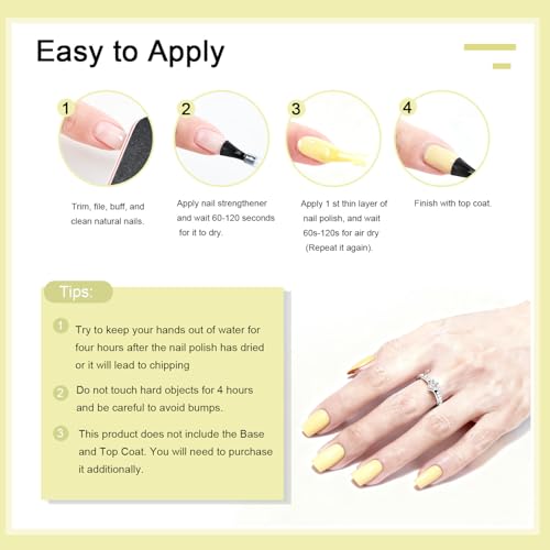 OpenLive 16.5ml Lemon Yellow Nail Polish - Quick Dry, Long Lasting