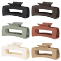 Large 4 Inch Hair Claw Clips 6 Pack - Thick Hair