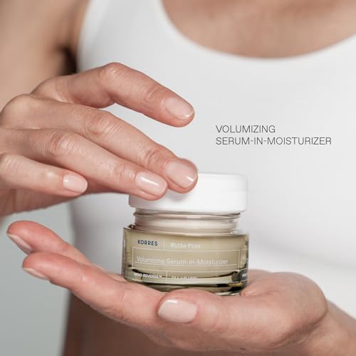 KORRES White Pine Meno-reverse Volumizing Serum-in-moisturizer, 2-in-1 Face Moisturizer For Mature Skin, Post-menopausal Skincare With Natural Peptides & White Pine Extract, 1.4 Fl Oz