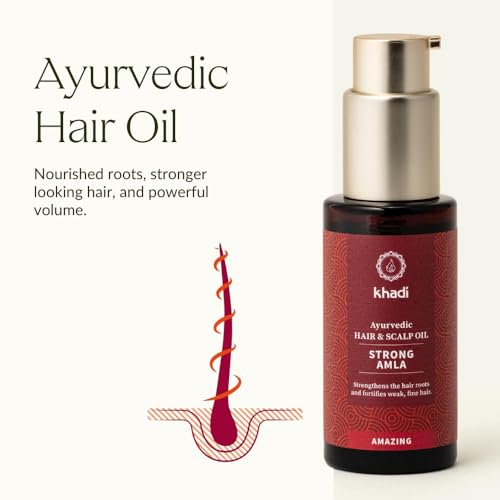 Khadi Strong Amla Hair Oil - 100% Natural Ayurvedic Formula, 1.69oz