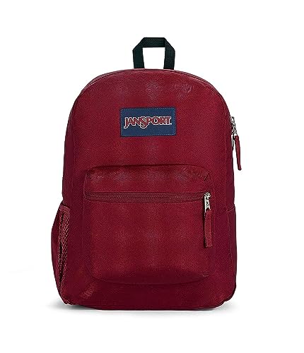 JanSport Cross Town Backpack 17" x 12.5" x 6" - Simple Bag for Everyone with 1 Main Compartment, Front Utility Pocket - Premium Class Accessories - Russet Red