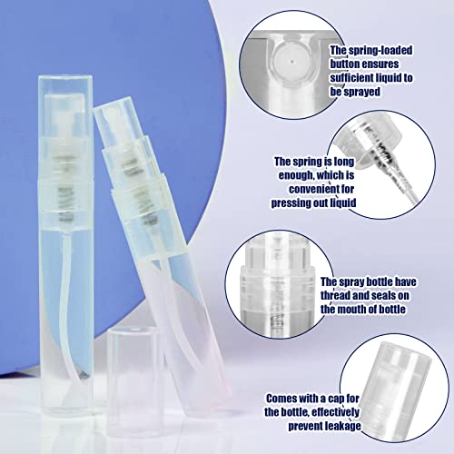 Mini Spray Bottles 10 Pack 5ml - Fine Mist Refillable