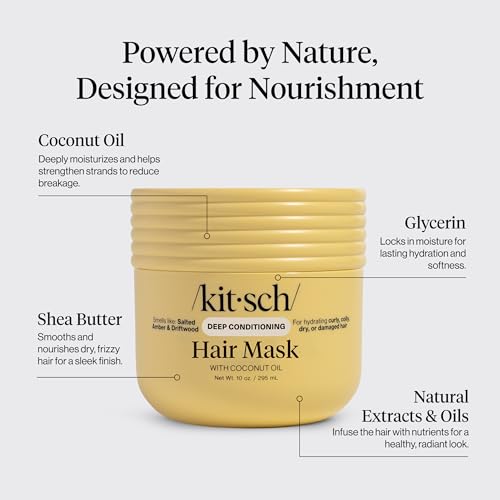 Kitsch Moisturizing Coconut Oil Hair Mask for Damaged & Dry Hair - 10 oz