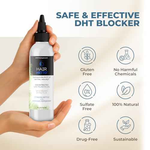 HAIRMETTO Saw Palmetto Extract Serum for Hair Loss, Hair Growth Serum with Stinging Nettle, Rosemary Oils and Peppermint Scent, Hair Serum for Men and Women - 4oz (118ml)