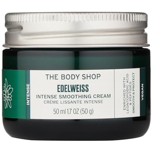 The Body Shop Edelweiss Intense Smoothing Cream ? Nourishing Day Cream ? Moisturizes and Hydrates Skin ? Vegan ? 50ml
