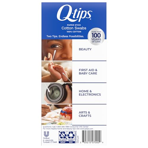 Q-tips Original Cotton Swabs 170 Count Pack of 6 - Multi-use Beauty, Personal Care & Household