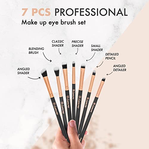 Eyeshadow Brush Set (Rose Gold) with Glam Smokey Eyeshadow Palette