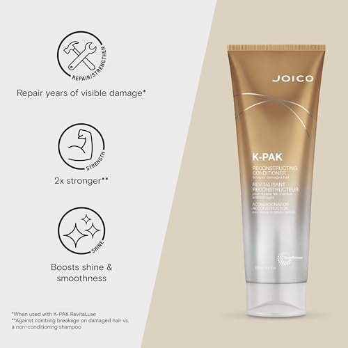 Joico K-PAK Daily Reconstructing Shampoo & Conditioner | For Damaged Hair | Restore Shine | Smooth & Detangle | Eliminate Static | With Keratin & Guajava Fruit Extract