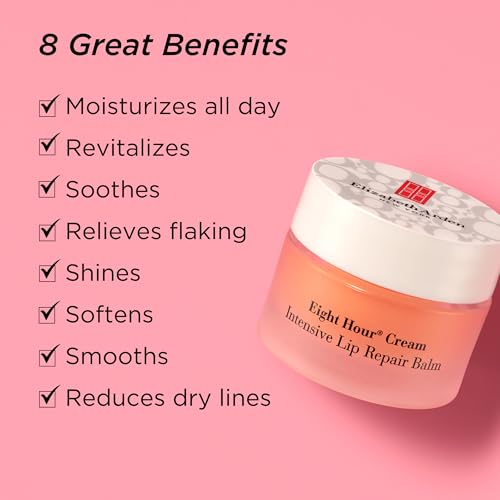 Elizabeth Arden Eight Hour Cream Intensive Lip Repair Balm, Moisturizer for Dry Lips with Shea Butter, Vitamin E & Antioxidants, 0.39 oz