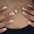 Short Almond Press On Nails - Milky Nude Butter Yellow French Tips 24pc
