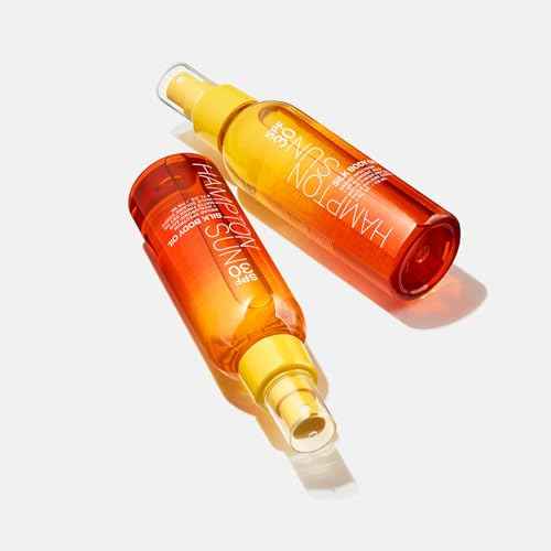 Hampton Sun SPF 30 Silk Body Oil Weightless Velvety-Smooth Sunscreen Dry Oil Non-Greasy Matte Finish Anti-Aging Hydration with Hyaluronic Acid + Vitamin E Broad-Spectrum UVA/UVB