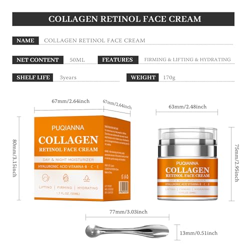 Instant Face Lift Cream with Collagen & Retinol, 1.7 Fl Oz