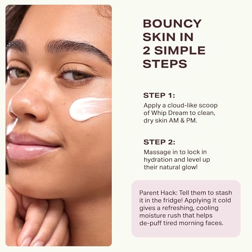 Yes Day Whip Dream (Refill) Face Moisturizer for Teens ? Whipped Airy Gel Cream for Glowing Skin ? Clean Hydrating Skincare for Teens & Ages 10 Up, with Coconut and Vegan Ceramides (50ml / 1.7 fl oz)