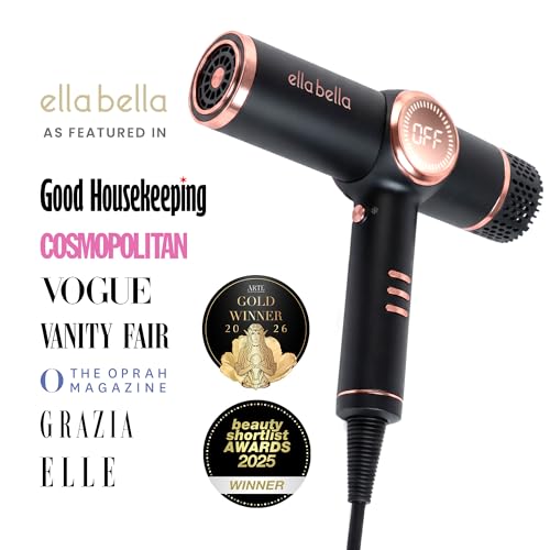 Ella Bella Ionic Hair Dryer with Diffuser & Nozzles