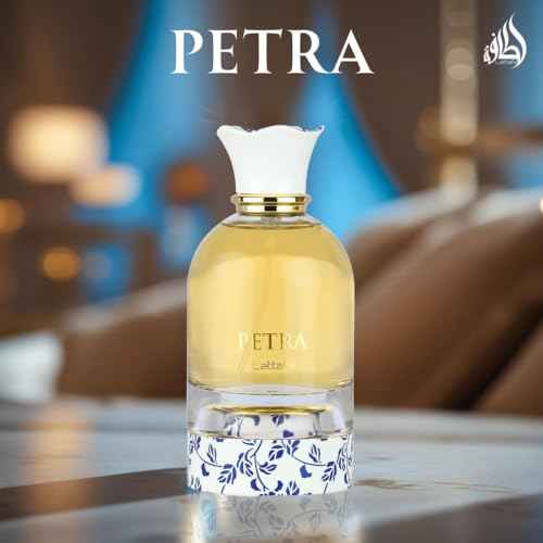 Lattafa Petra Eau de Parfum Spray for Women - 100ml (3.4 Oz) | Tropical, Floral, Fruity & Sweet Fragrance | Long-Lasting Luxury Perfume
