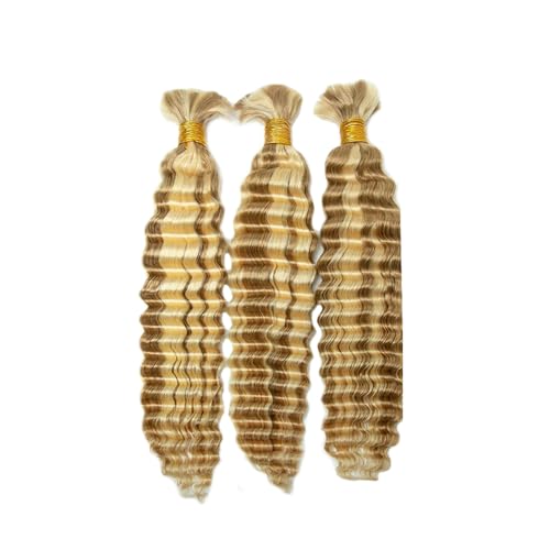 Honey Blonde Deep Wave Human Hair Bundles - 20 Inch, 3 Pack