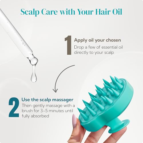 HEETA Hair Scalp Massager Brush 2 Pack, Soft Silicone
