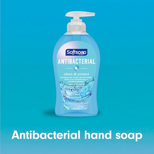 Softsoap Antibacterial Hand Soap, Cool Splash, 11.25 oz (6 Pack)