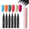 3-in-1 One Step Gel Nail Polish Pen Set with Portable UV LED Light