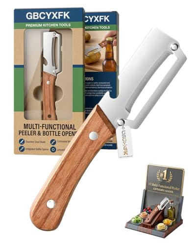 Premium Stainless Steel Vegetable Peeler with Wooden Handle