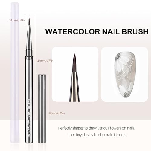 3-Piece Nail Art Brush Set for Gel & Acrylic Nails