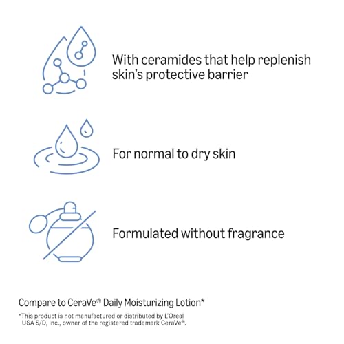 Amazon Essentials Daily Moisturizing Lotion with Ceramides, 12 oz