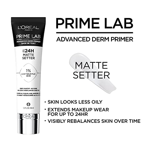 L'Oreal Paris Matte Setter Face Primer with Salicylic Acid, 1.01 Fl Oz