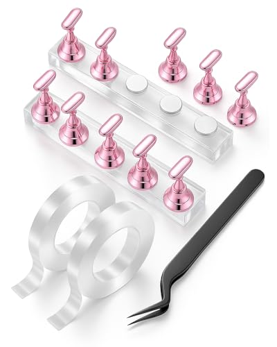 HomTop Magnetic Acrylic Nail Practice Stand & Press-On Display Kit