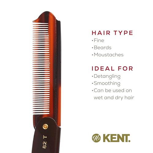 Kent 82T Handmade Folding Pocket Comb for Men