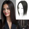 Rootoo Hair Topper 12" Human Hair Black | Thinning Hair Coverage